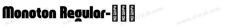 Monoton Regular字体转换